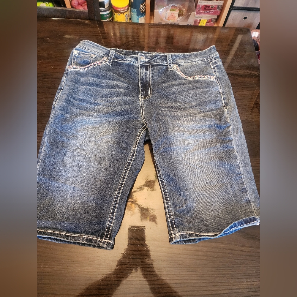 Grace Dark Blue Denim Shorts